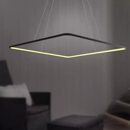 Lampa wisząca Ledowe Kwadraty No.1 80cm 4k czarna