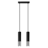 Sollux Lighting Lampa wisząca LOOPEZ 2 czarny/chrom SL.0941