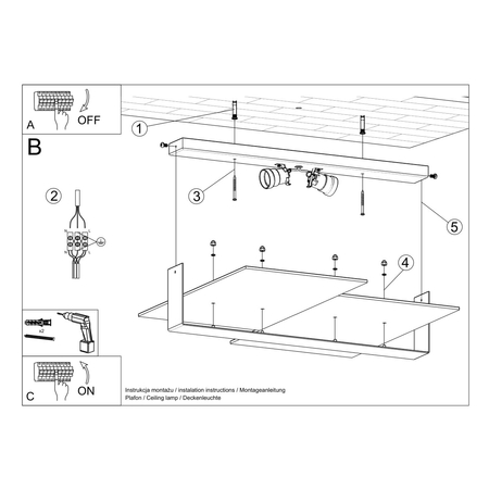 Sollux Lighting Plafon MASSIMO biały SL.1045