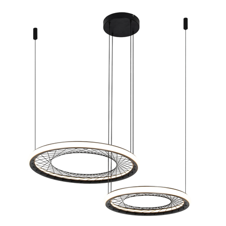 Milagro Lampa wisząca NEST 77W LED 61+41cm ML0525 CZARNY