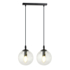 Lampa wisząca COSMO 2 BL TRANSPARENT Emibig 711/2 czarny