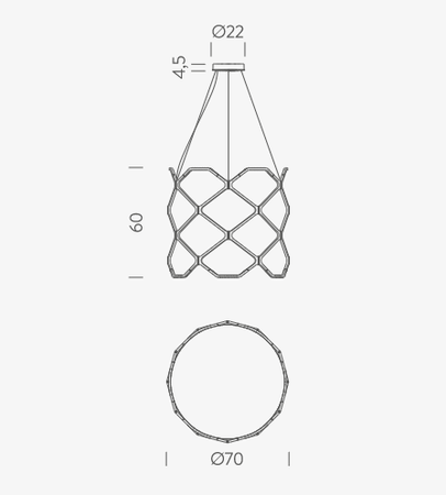Lampa wisząca Nemo TITLWW51 Titia