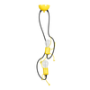 Lampa wisząca BOBI 2 YELLOW Emibig 536/2 żółty