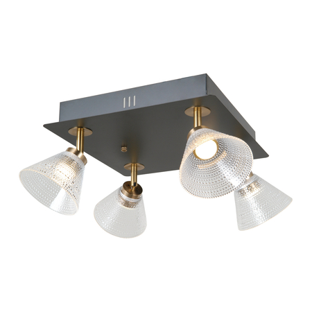 Lampa sufitowa Italux Orella WL-34393-4S-BK-HBR Czarny mat, złoty