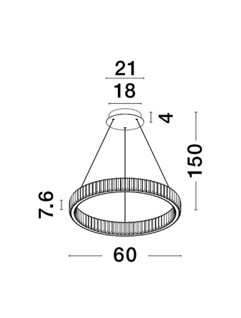 Lampa wisząca Luces Exclusivas BAUTA srebrny LE42915