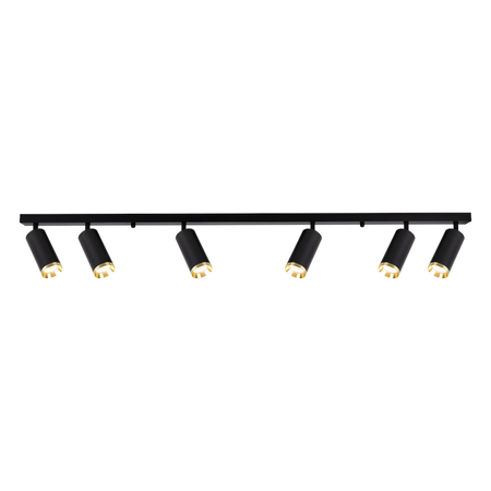 Milagro Oprawa Mica Spot Czarny + Złoty 6xGU10 ML2102 CZARNY