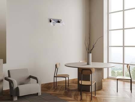 Kinkiet Italux Orella WL-34393-2-BK-HBR Czarny mat, złoty