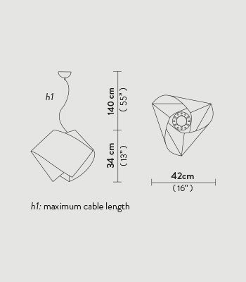 Lampa wisząca Slamp GEMMY - PRISMA/GOLD M GEMSM00PRG01T00000EU złoty