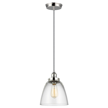 Lampa wisząca Elstead Lighting Baskin szary FE-BASKIN-P-B-PN