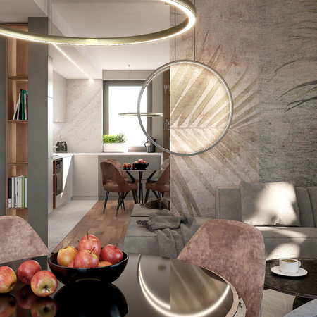 Light Prestige Lampa wisząca Mirror L złota IP44 LED CCT LP-999/1P L GD CCT