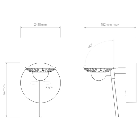 Kinkiet Astro Miura Wall 1444002 Matowy Nikiel