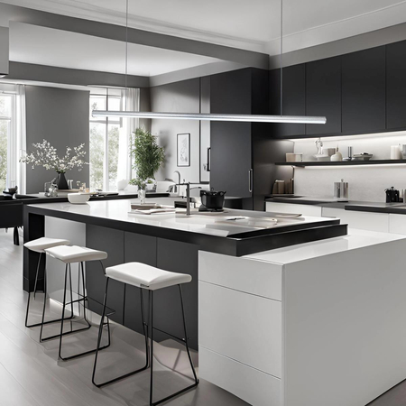 Lampa wisząca Linea No.1B 100cm 4k srebrna Dali