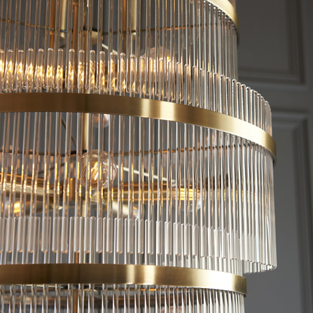 Lampa wisząca Endon Lighting Marietta Grand 112793 mosiądz