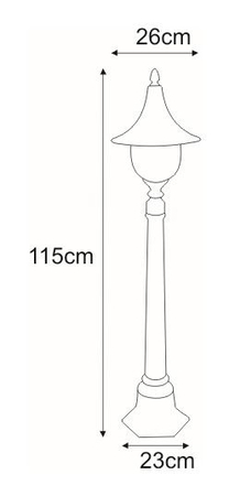 Lampa zewnętrzna BOSTON Kaja K-8134 CZARNY 