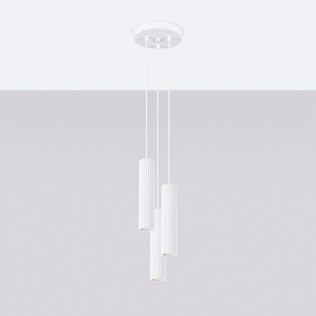 Sollux Lighting Lampa wisząca KARBON 3P biały SL.1538