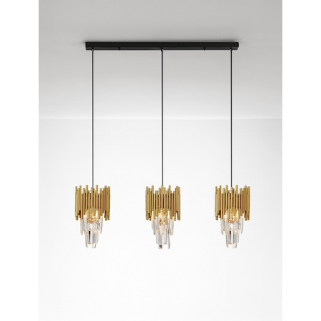 Lampa wisząca Luces Exclusivas PELAVRO LE45106 złoty i odcienie złota, czarny