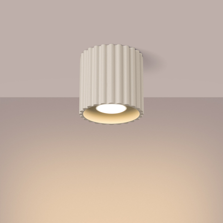 Sollux Lighting Plafon AURA 1 beżowy GU10 SL.1789