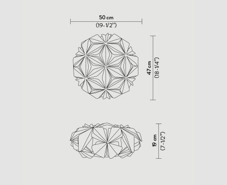 Lampa sufitowa/kinkiet Slamp LAVCM00BLU00000000EU La Vie blue