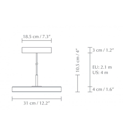 Lampa wisząca Umage 2430 Asteria Mini nuance mist