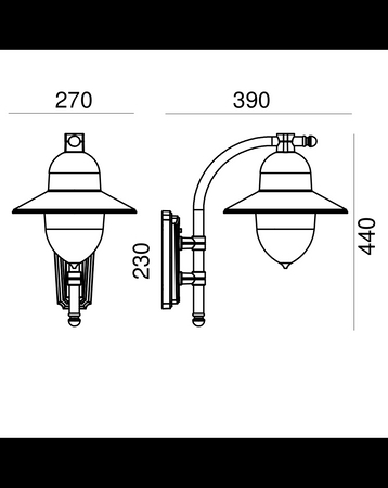 COMO 370 BLACK E27 LED 9W
