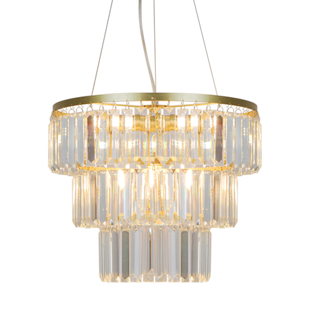 Lampa wisząca Zuma Line P17127-4-1GD TIFANNY LAMPA WISZĄCA ZŁOTA/GOLD