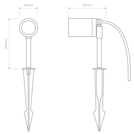 Spot zewnętrzny Astro Dartmouth Spike Spot 1372017 Czarny z Teksturą