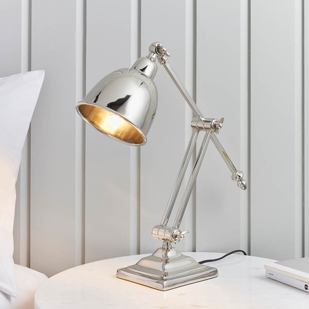 Lampa stołowa Endon Lighting Raskin EH-RASKIN-TL nikiel