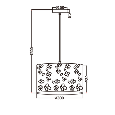 Lampa wisząca Flowers dziecięca 1xE27 biała LP-686/1P