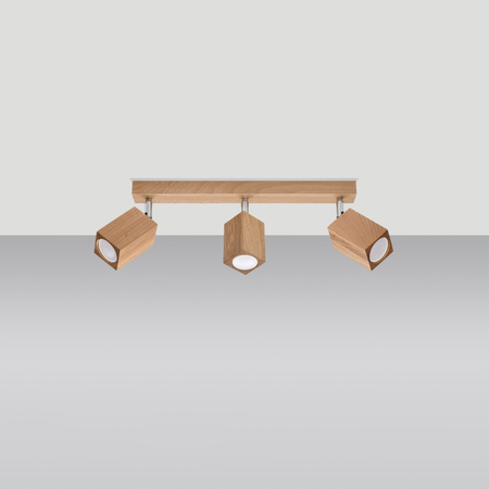 Sollux Lighting Plafon KEKE 3 dąb SL.1037