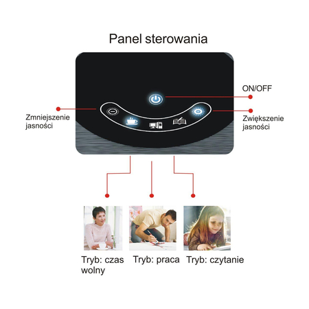 Lampa biurkowa ALETTE Kaja K-BL1221 SREBRNY