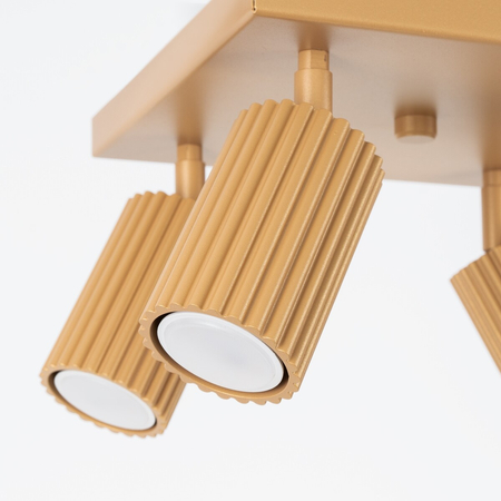 Sollux Lighting Plafon KARBON 4 złoty SL.1564