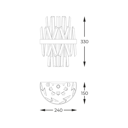 Kinkiet Zuma Line W0567-02D-B57G CONSTANTINOPLE KINKIET ZŁOTY/GOLD