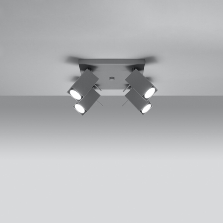 Sollux Lighting Plafon MERIDA 4 szary SL.0458