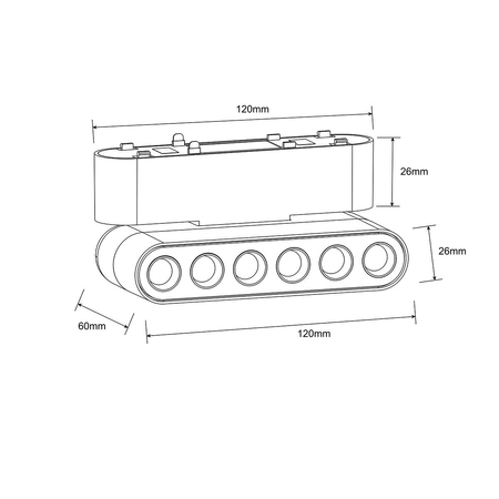 Light Prestige Reflektor Magnetic Slim Blaze 6W LED 3000K biały LP-616-MAG SLIM 6W 3WH