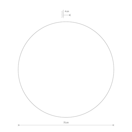 Kinkiet Nowodvorski RING TIMBER LED XXL 11178 Ciemne drewno Czarny