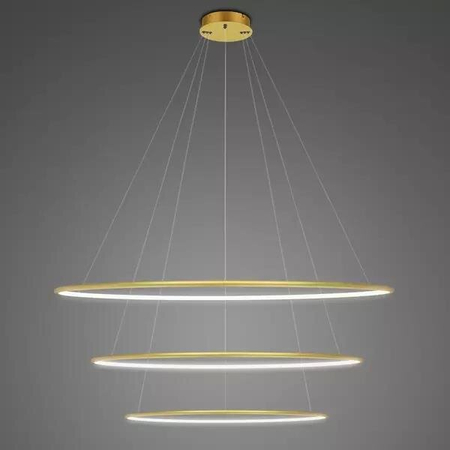 Lampa wisząca Ledowe Okręgi No.3 Φ100 cm in 2700k złota Altavola Design