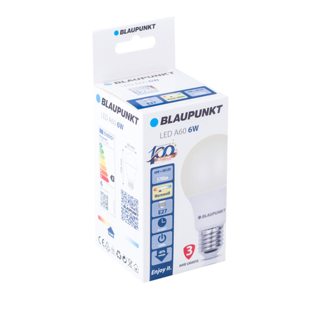 Zestaw 10 sztuk - Blaupunkt Żarówki LED E27 6W barwa ciepła