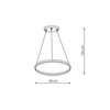 Lampa wisząca Ring mały CCT 1xLED czarny LP-909/1P S BK CCT