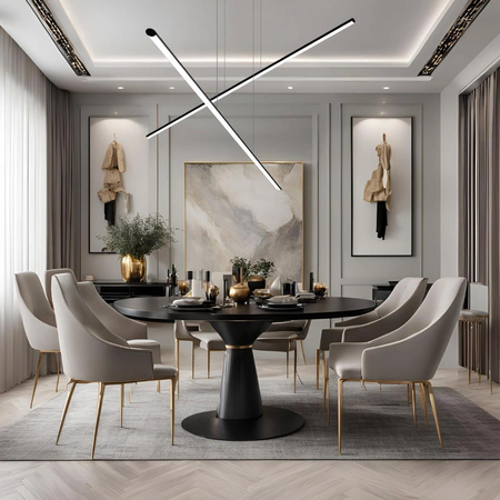 Lampa wisząca LINEA No.2PB 100cm 4k czarna Altavola Design