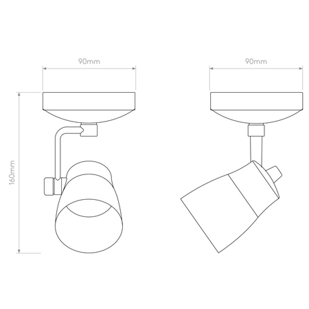 Spot Astro Juno Single 1487006 Szczotkowany Mosiądz