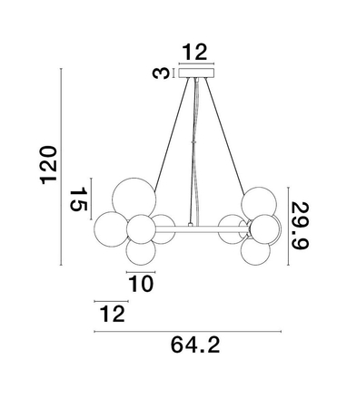 Lampa wisząca Luces Exclusivas PARLA - szary LE43387