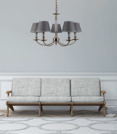 Lampa wisząca Italux Zanobi PND-43272-5 Brąz antyczny