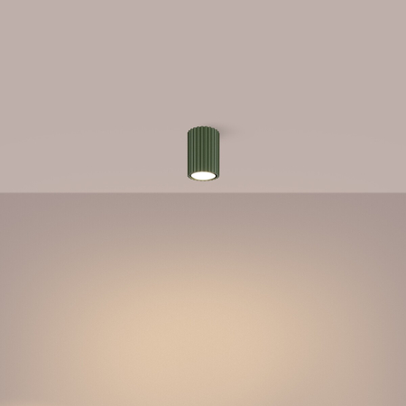 Sollux Lighting Plafon KARBON 10 zielony oliwkowy SL.1606