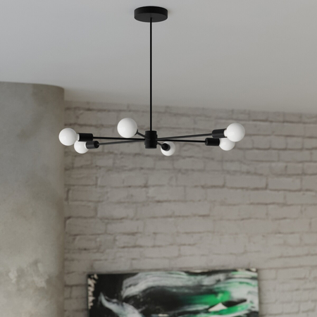 Sollux Lighting Żyrandol LANGO 6 czarny SL.1023