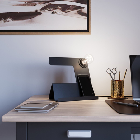 Sollux Lighting Lampa biurkowa INCLINE czarna SL.0669