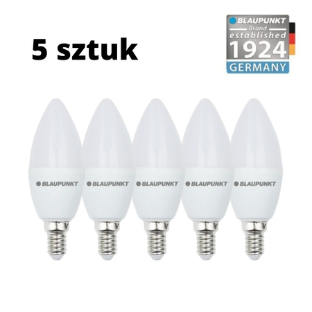 Zestaw 5 sztuk - Blaupunkt Żarówki LED E14 6,8W barwa ciepła