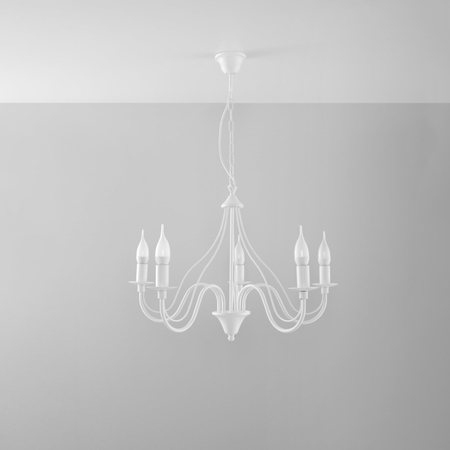 Sollux Lighting Żyrandol MINERWA 5 biały SL.0214