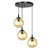 Lampa wisząca COSMO 3 BL PREMIUM MIODOWY Emibig 713/3PREM czarny/złoty