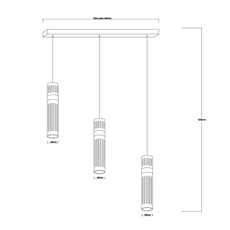Light Prestige Lampa wisząca Ambiente 3 złota LED CCT LP-1510/3L GD