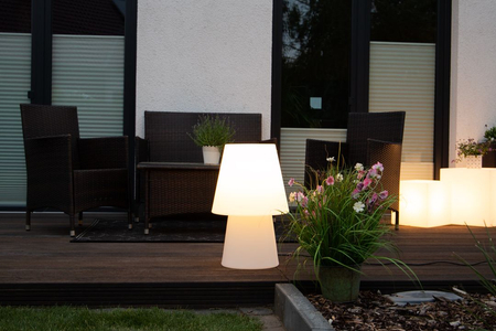 Lampa solarna No.1 zewnętrzna ogrodowa przenośna 2900K Biała ciepła 60cm, biała 32524S